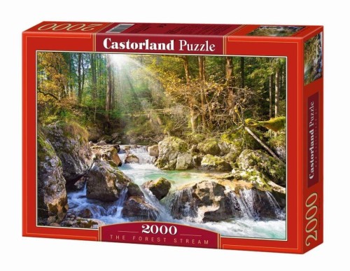 Puzzle 2000 Strumyk w lesie CASTOR, Castorland