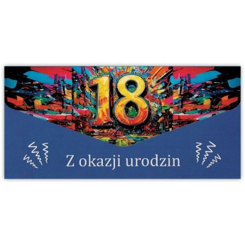 Karnet-koperta Urodziny 18