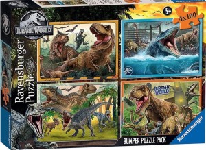 PUZZLE 4X100 JURASSIC WORLD BUMPER PACK