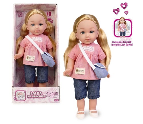 Lalka Natalia w różowej tunice 36cm, Artyk