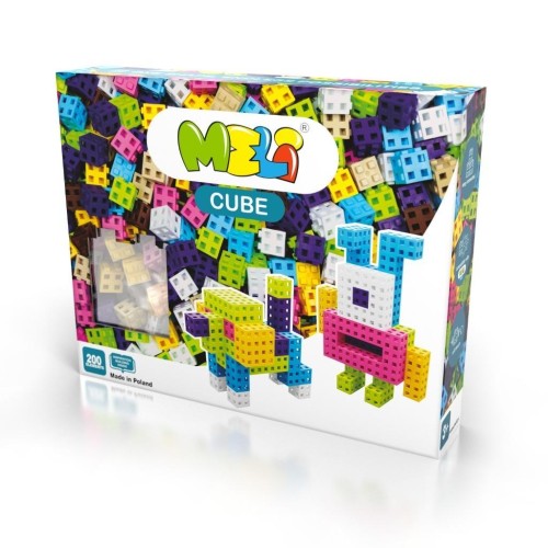 Klocki konstrukcyjne Meli Cube Pink 200szt, Meli