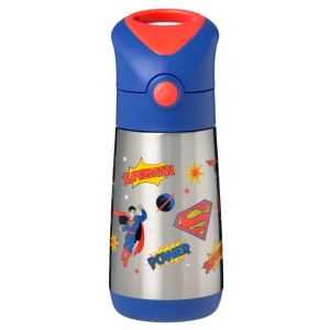 BUTELKA TERMICZNA ZE SŁOMKĄ SUPERMAN 350ML