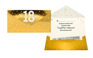 KOPERTA PODARUNKOWA URODZINY 18