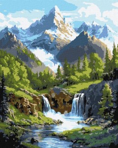 MALOWANIE PO NUMERACH - KRAJOBRAZY GÓR 40X50CM