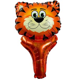 BALON FOLIOWY ZWIERZĄTKO Z UCHWYTEM TYGRYS