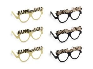OKULARY HAPPY NEW YEAR 17,5X8,5CM 3SZT
