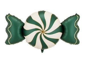 BALON FOLIOWY CUKIEREK BEŻOWO-ZIELONY 113X54CM
