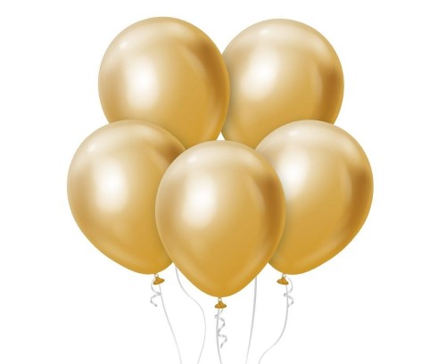 Balony Kalisan mirror złote 46cm 25szt