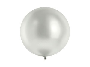 BALON GLOSSY SREBRNY 60CM