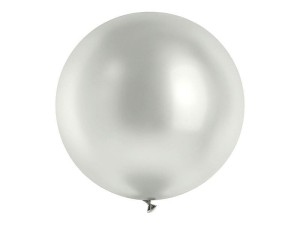 BALON GLOSSY SREBRNY 100CM