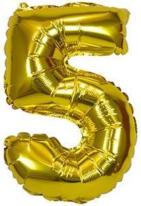 BALON FOLIOWY XXL 5 ZŁOTY 61CM