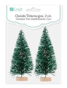 CHOINKA DEKORACYJNA ZIELONA 8CM 2SZT