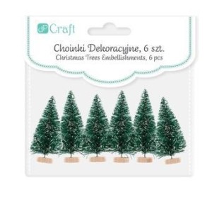 CHOINKA DEKORACYJNA ZIELONA 5CM 6SZT