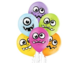 BALONY BELBAL ŚMIESZNE POTWORY 6SZT