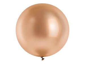 BALON GLOSSY RÓŻOWE ZŁOT 100CM