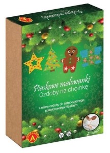 PIASKOWE MALOWANKI OZDOBY NA CHOINKĘ: CIASTEK