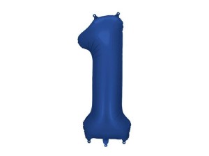 BALON FOLIOWY CYFRA 1 86CM GRANAT