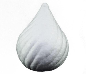 STYROPIANOWA KULA OZDOBNA 10X8CM 4SZT