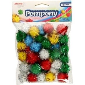 POMPONY METALICZNE