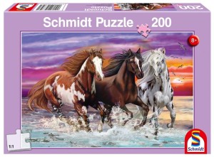 PUZZLE 200 TRZY DZIKIE KONIE G3, SCHMIDT
