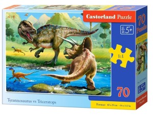 PUZZLE 70 TYRANNOSAURUS VS TRICERATOPS CASTOR