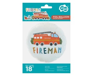 BALON FOLIOWY FIREMAN OKRĄGŁY