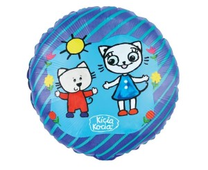 BALON FOLIOWY KICIA KOCIA I NUNUŚ 46CM