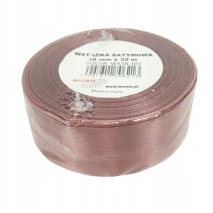WSTĄŻKA SATYNOWA BRUDNY RÓŻ 38MM X 32M