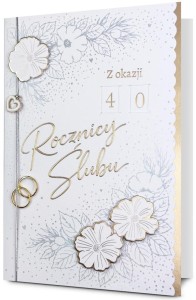 KARNET ROCZNICA ŚLUBU (WYMIENNE CYFRY)