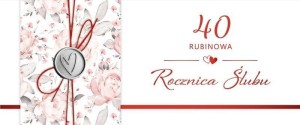 KARNET ROCZNICA ŚLUBU 40