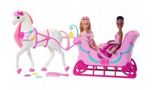 BARBIE W DZIADKU DO ORZECHÓW KONIK I SANIE, MATTEL