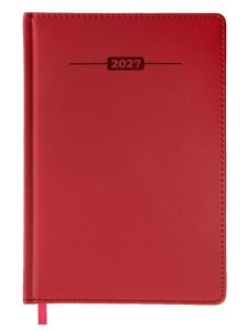 TERMINARZ 2027 A5 DZIENNY CZERWONY