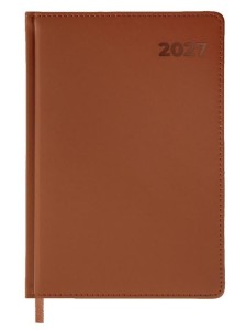 TERMINARZ 2027 A5 DZIENNY BRĄZOWY