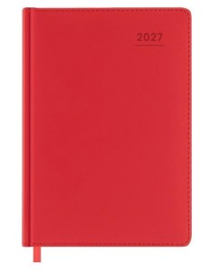 TERMINARZ 2027 A5 DZIENNY CZERWONY