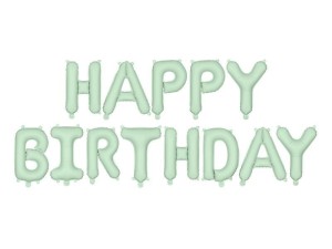 BALON FOLIOWY HAPPY BIRTHDAY 340X35CM ZIELEŃ