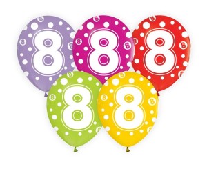 BALONY CYFRA 8 30CM 5SZT
