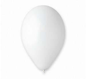 BALONY PASTELOWE BIAŁE 25CM 50SZT