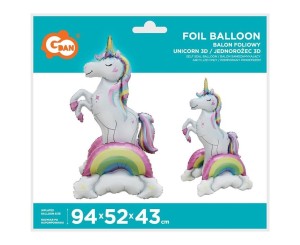 BALON FOLIOWY JEDNOROŻEC 94X52X43CM