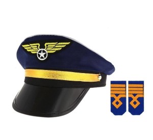 CZAPKA PILOTA Z PAGONAMI