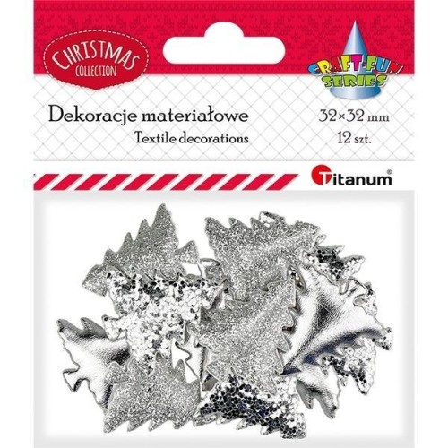 Dekoracje materiałowe choinki 32x32mm