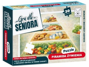 GRA DLA SENIORA. PUZZLE PIRAMIDA ŻYWIENIA, KANGUR