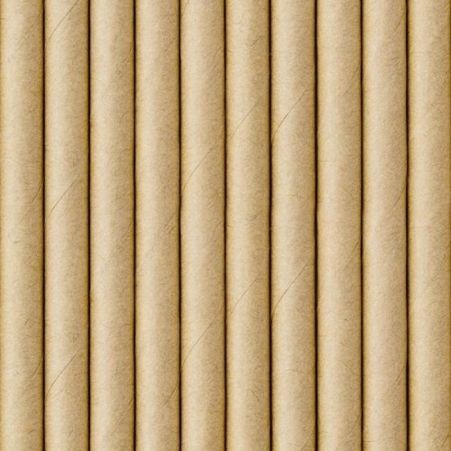Słomki papierowe, kraft 19.5cm 10szt