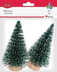 DRZEWKA PLASTIKOWE CHOINKI ZIELONE 2SZT