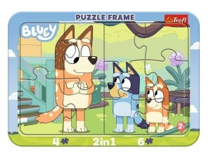 PUZZLE 2W1 RAMKOWE BABY BLUEY I BINGO, TREFL