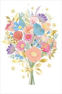 KARNET URODZINY - BEAUTIFIED FLOWERS