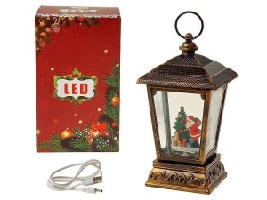 LAMPION LED Z MOTYWEM ŚWIĄTECZNYM 21X11CM