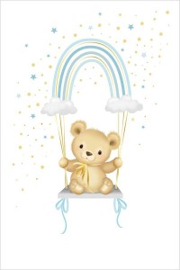 KARNET UNIWERSALNY - BLUE RAINBOW TEDDY