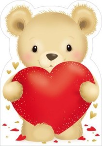 KARNET WALENTYNKI - BIG TEDDY WITH HEART