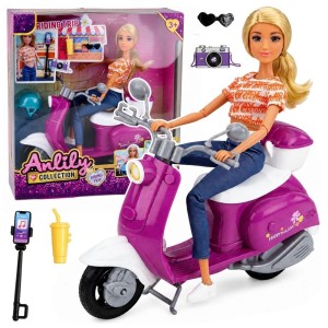LALKA ANLILY - PODRÓŻNICZKA NA SKUTERZE, LEANTOYS