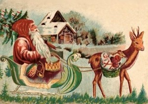 KARNET B6 + KOPERTA ŚWIĘTA MIKOŁAJ NA SANIACH